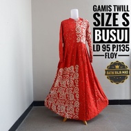 Baju Gamis Wanita Remaja Dewasa Kekinian Terbaru Motif Batik Abstrak Busui Friendly Resleting Depan