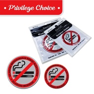 No Smoking No Vaping Table Sticker / Pelekat Dilarang merokok / No Smoking Epoxy Signage / No Smoking Car Sticker