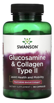 Swanson, Glucosamine &amp; Collagen Type II, 90 Capsules