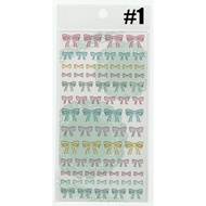 Metallic Pastel Sticker - Stars Hearts Musical Notes Bows Ribbons Alphabet Floral Circles