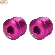 UMTTER 2PCS Cycle Pedal Dust Cap, Aluminum Alloy M14 Thread Cycle Pedal Dust Cover, Durable 9mm Ligh