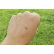 SINGLE DIAMOND HEART NECKLACE 18K YELLOW GOLD/ 18K NECKLACE/ 18K GOLD NECKLACE