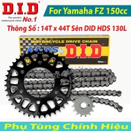 [HCM]Bộ Nhông sên dĩa DID Yamaha FZ Exciter 150cc Sên đen 130L 9ly Nhật Bản ( Thái Lan 14T x 44T )