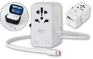 Batus - Global Plug GP451W︱45W︱4 USB插口︱GaN技術︱內置快充PD3.0 QC3.0 USB-C充電線 ︱AC100-250V︱2500W 充電旅行插頭︱快充充電插