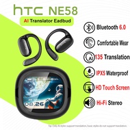 HTC NE58 AI Translator Earbud Bluetooth Earphones 6.0 HiFi Sound Open Ear Earphone With Touch Screen