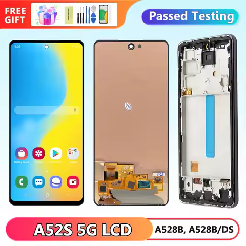 Amoled Screen for Samsung Galaxy A52s 5G A528 A528B A528B/DS Lcd Display Digital Touch Screen with F