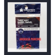 Triditech Saltwater Resistance Three Way Barrel SWIVEL With Beads / SWIVEL BRANCH 3