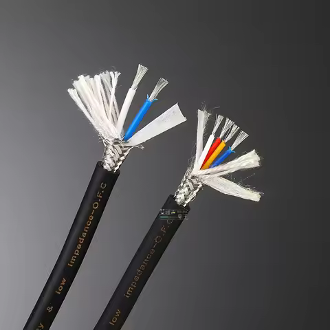 2/4/8-Core OFC Audio Cable XLR RCA 3.5mm Speaker Signal Wire for Studio Recording Home Theater PC He