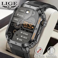 LIGE Men's Smart Watch Outdoor Sports IP68 Waterproof Fitness call Bluetooth call Smart Watch