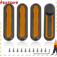 TARSURE 4Pcs/Set Reflective Rear Wheel Covers, ABS With Screws Scooter Rear Wheels Cover, Durable Ye