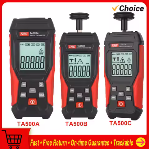 TASI TA500A/B/C Tachometer Contact&Non-contact Digital Tachometer Laser Photo Tachometer High Accura