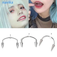 NAV Dracula Nail Stainless Steel Smiley Piercing Jewelry Septum Piercing Body Decorations Vampire Fa