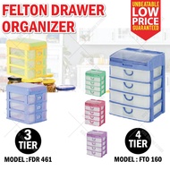 FELTON Organizer Drawers 3 & 4 Tiers Document A5 Paper Stationery/Rak Dokumen FELTON