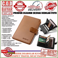 DEABOLAR K3247 DOMPET TRAVEL UNISEX MUAT PASPOR KARTU UANG BAHAN KILAT LILIN