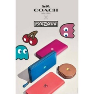 Coach pac-man calf leather wallet continental purse ori leather wallet