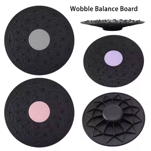Foot Massage Yoga Balance Board Wobble Anti-Slip Balance Training Board Mandala Pattern Ballet Plast