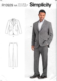 Simplicity Sewing Pattern S9241 Suit SS9241AA Men/BOY Sportswear 34-36-38-40-42, AA, White