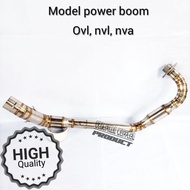 leher knalpot vixion model boom bore up leher angsa stainles ovl nvl