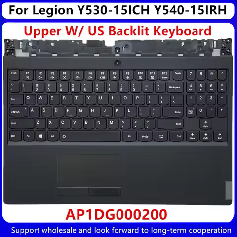 New For Kailxuling Legion Y530-15ICH Y540-15IRH Upper Case Palmrest With US Backlit Keyboard AP1DG00