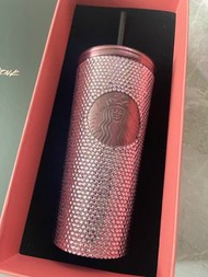 Starbucks Lisa 160Z BLACKPINK PINK RHINESTONE STAINLESS STEAL COLD CUP 【限量】 星巴克 16OZ BLACKPINK 粉紅色水鑽不鏽鋼凍杯