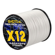 GHOTDA 300M 12 Strands Braided Fishing Line PE Line Multicolor Zero Stretch Fishing Line Braided Lin