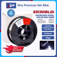 ER308LSI STAINLESS STEEL SOLID MIG WIRE - 0.9MM (5KG/SPOOL)  #308LSI #0.9MM #5KG #NEED USE GAS #KENA