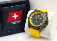 SWISS ARMY Jam Tangan Formal Pria Tanggal dan Chrono Aktif Water Resistant Tali Karet Free Batter Ca