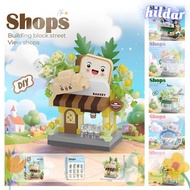HILDAR City Building Blocks, Micro Blocks Mini Mini Shop Blocks,  Building Blocks Micro Block Toys B
