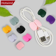 HOTWIND 1Pc/5Pcs Colorful Data Cable Organizer Earphone Charging Cable Storage Buckle Multifunctional Desktop Cable clamp F8J2