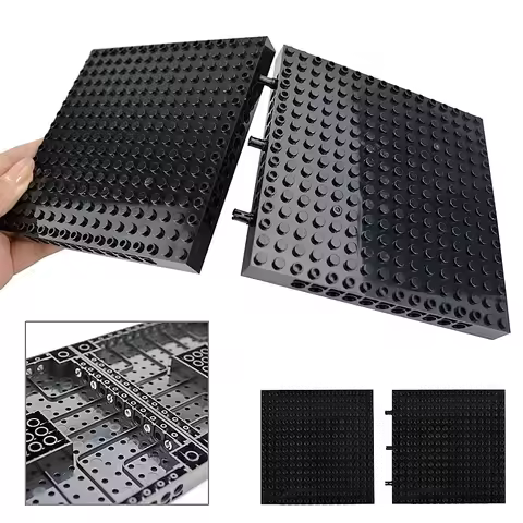 Compatible MOC 65803 Technical Brick 4/3 16x16 Baseplate Building Block Parts Set DIY Kid Toys For 9