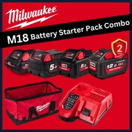 Milwaukee M18 Battery Combo Pack / M18 Battery Starter Pack / Milwaukee Battery / Bateri Milwaukee