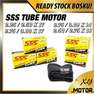 SSS MOTORCYCLE TUBE(2.25/2.50X17 & 2.75/3.00X17 & 2.75/3.00X14 & 2.50/2.75X18) SSS TUBE TIUB SSS