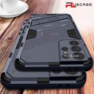 PlusCase สำหรับ Samsung Galaxy S21 Ultra 5G S21+ Stand กันกระแทกเคสโทรศัพท์เลนส์กล้องป้องกันเกราะ Hard Casing