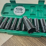 MATA 10pcs 8-24Mm Impact Extension Socket Wrench 1/2'' 6Pt Socket Bits