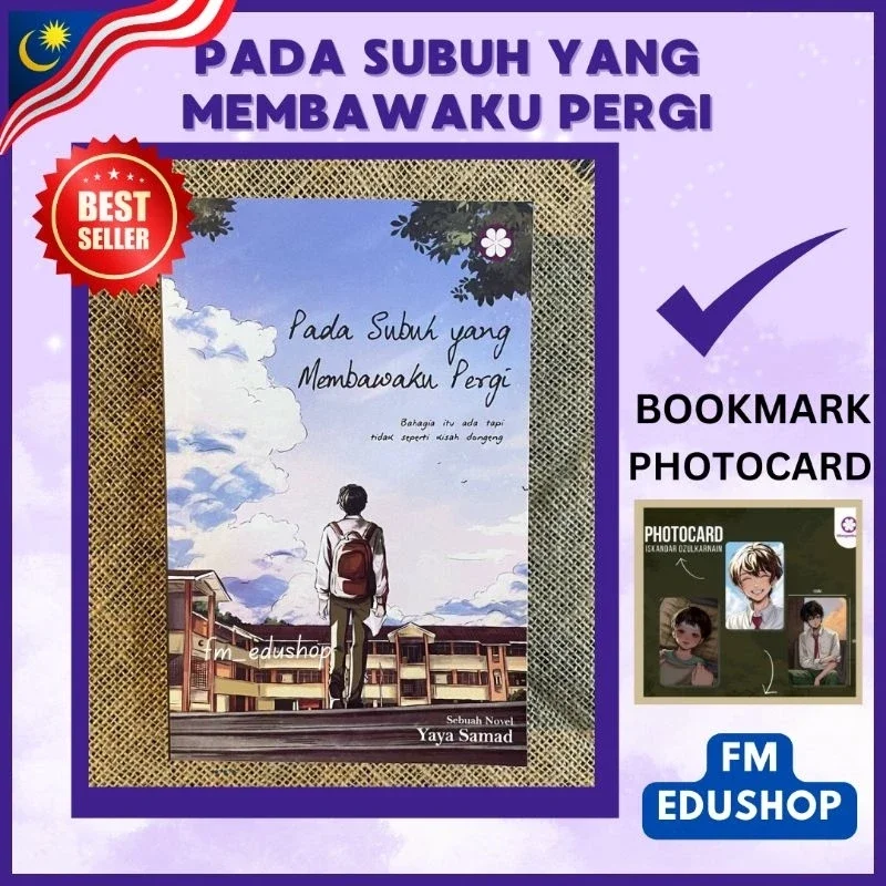 Bookmark / Photocard - Pada Subuh Yang Membawaku Pergi - Yaya Samad | Mangosteen Books | Novel