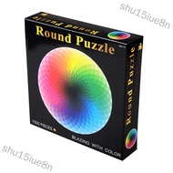shu15iue8n 1000 pcs/set Colorful Rainbow Round Geometrical Photo Puzzle Adult Kids DIY Educational R