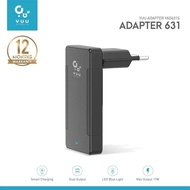 YUU Adapter Charger 2 Port USB Smart Charging 3.4A 17W YAD631S Slim Foldable Plug Charger Head Offic