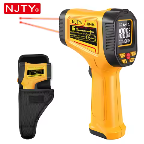 NJTY JD04 Infrared Thermometer Professional Industrial Temperature Measure Tool Non-Contact Temp GUN