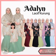 Baju Kurung Full Lace Adalyn 1091 Raya 2023 Ayanna Plussize Sedondon Ibu Anak Set Baby Blue Soft Yel