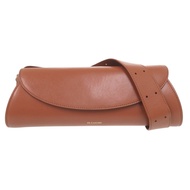 成色極佳 Jil Sander Cannolo 小號斜背包 J07WD0023 金五金 小牛皮ブラウン單肩包 1295 [二手] JIL SANDER