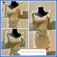 ◭ ◫ ☜ Modern filipiniana midi dress for graduation or for sponsor dress