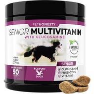 PetHonesty 10 in 1 Dog Multivitamin with Glucosamine - Essential Dog Supplements &amp; Vitamins - Glucosamine Chondroitin