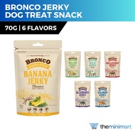 Bronco Jerky Dog Treat 70g - Available in 6 Flavors, Beef, Banana, Blueberry, Melon, Milk