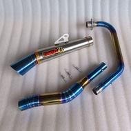 Daeng sai4 Open Spec pipe for Tmx 125 155 Rusi tc 125 155 Bajaj ct 100 125 Raider 150 carb Raider 150 fi Sniper135 Sniper150 Euro 125 150 Pinoy 125 150 canister pipe big elbow Kou Mahachai Nlk Daeng sai 4 AUN AHM NAVIN NUENG