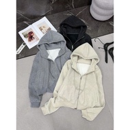 Zip-up hooded sweatshirt