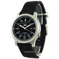 [CreationWatches] Seiko 5 Military Automatic Mens Black Nylon Strap Watch SNK809K2