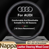 Nappa Premium Leather Car Steering Wheel Cover For AUDI A1 A3 A4 A5 A6 A7 A8 Q2 Q3 Q5 Q7 Q8 TT R8 RS