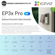 Ezviz Doorbell Solar Panel  Dual Lens Wireless CCTV Battery Powered Video Doorbell Kit with Wireless Chime