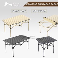 Foldable Camping Table Portable Folding Meja Outdoor garden Picnic Egg Roll Table Aluminum makan lip