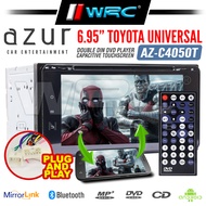 AZUR AZ-C4050T 6.95" 200mm Toyota Double DIN Mirror Link Car Bluetooth DVD Player Stereo